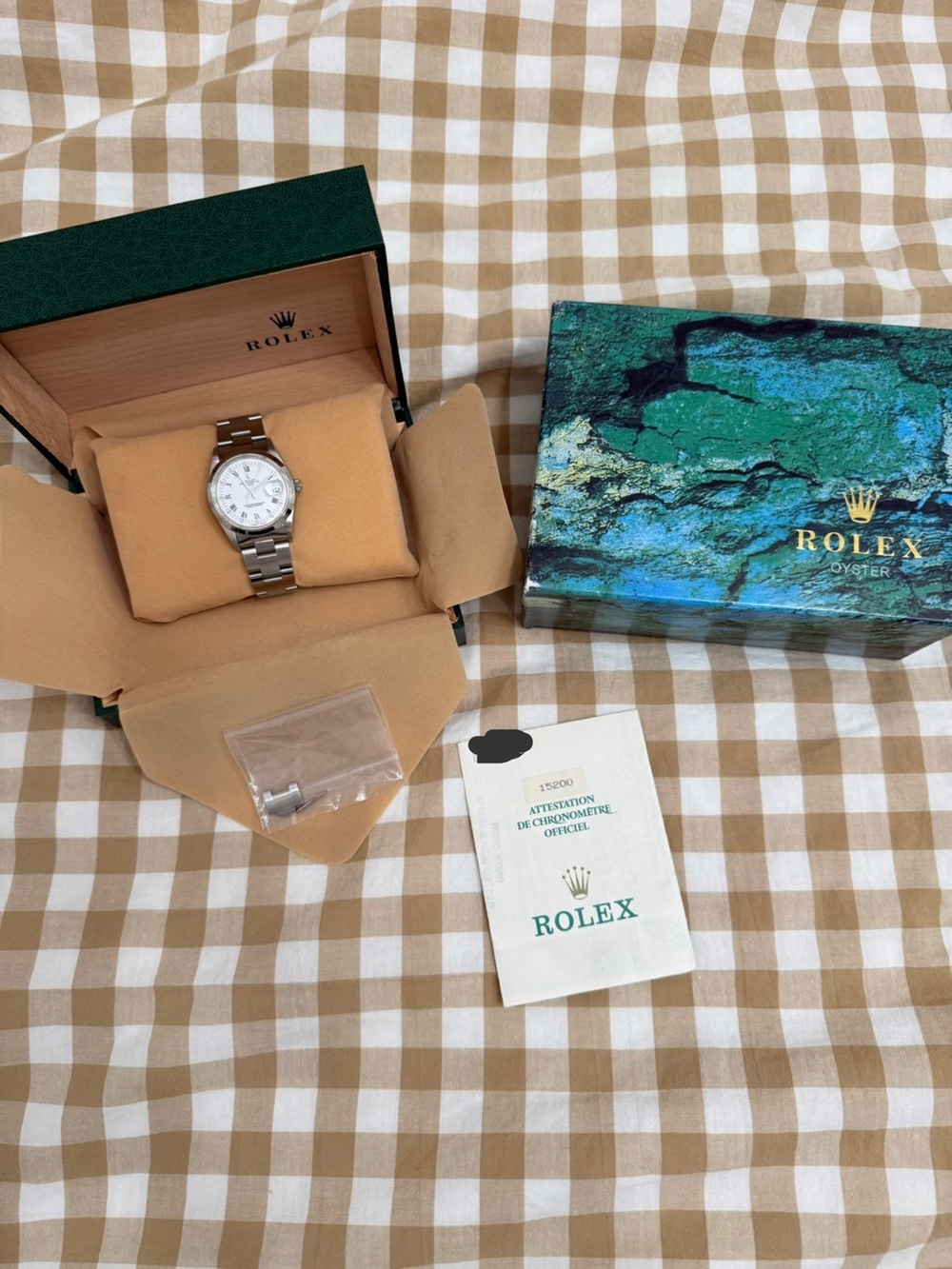 🥝 Rolex Oyster Perpetual Date 15200 – White Roman Dial – Box & Papers – EUC - Picture 12 of 12